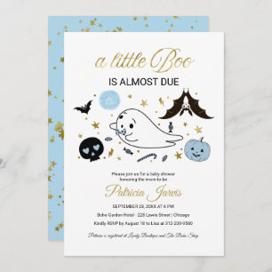 Invitation du Baby shower Little Boo Halloween