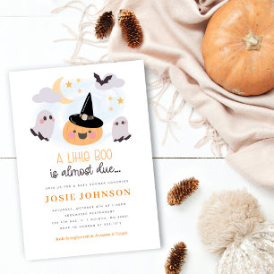 Invitation du Baby shower Little Boo Halloween