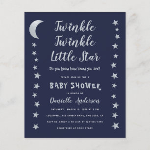 Invitation du Baby shower Little Star Twinkle budg