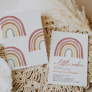 Invitation du Baby shower Little Sunshine