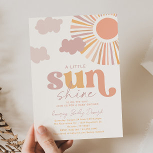 Invitation du Baby shower Little Sunshine