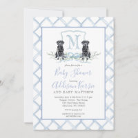 Invitation du Baby shower Preppy Puppy Chig Crest