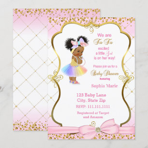 Invitation du baby shower princesse