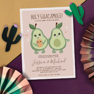 Invitation du Baby shower Saint-Guacamole de l'Avo