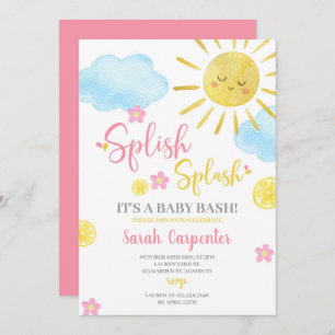 Invitation du Baby shower Splash