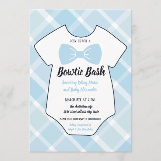Invitation du Baby shower Sud Bowtie Bash