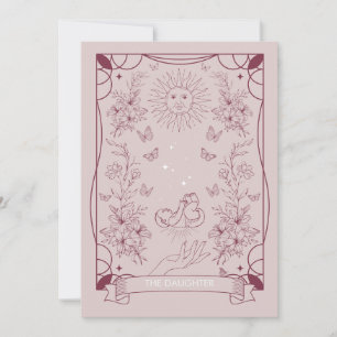 Invitation du Baby shower Tarot fille