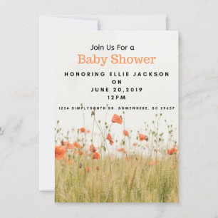 Invitation du Baby shower Vintage du Sud