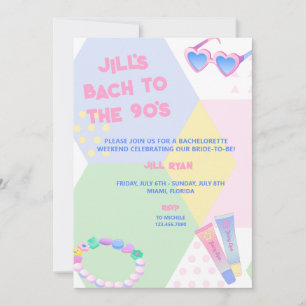 Invitation du Bachelorette Party des années 90