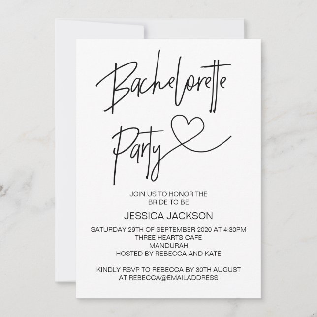 Invitation du Bachelorette Party Hen's Night Invit (Devant)