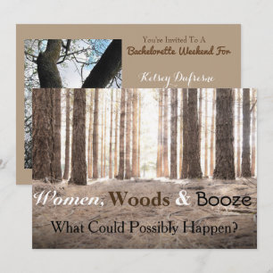 Invitation du Bachelorette Party "Women Woods Booz