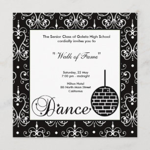 Invitation du bal de fin d'année
