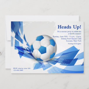 Invitation du bal de football bleu