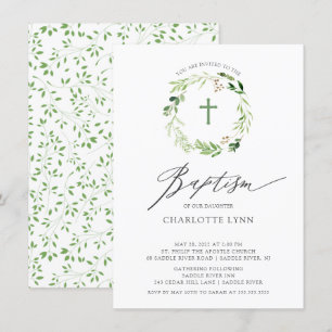 Invitation du baptême de la feuille botanique