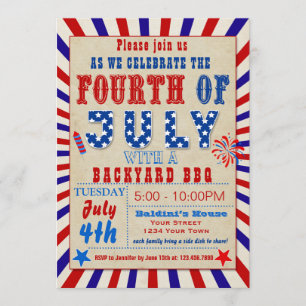 Invitation du barbecue du 4 juillet