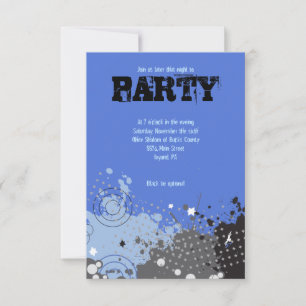 Invitation du Bat mitzvah à barres SPLATÉES