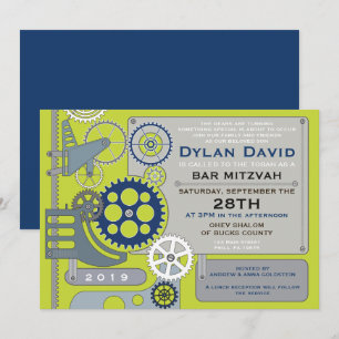 Invitation du Bat mitzvah Barre GEARS