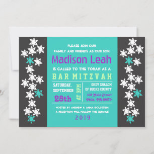 Invitation du Bat mitzvah de barre de CRÉATION