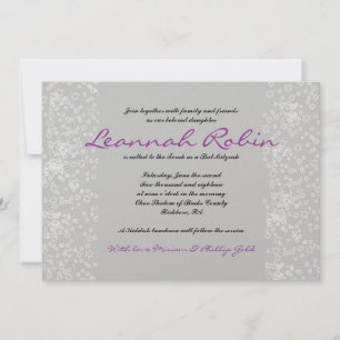 Invitation du Bat mitzvah de la barre d'ARBRE STAR