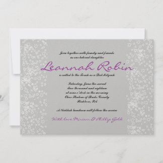 Invitation du Bat mitzvah de la barre d'ARBRE STAR