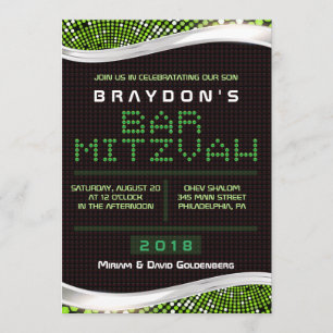 Invitation du Bat mitzvah de la barre des JEUX VID