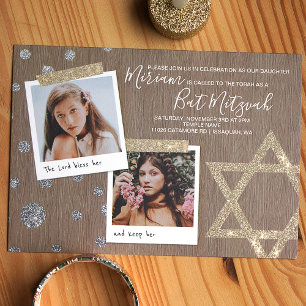 Invitation du Bat mitzvah de Parties scintillant G