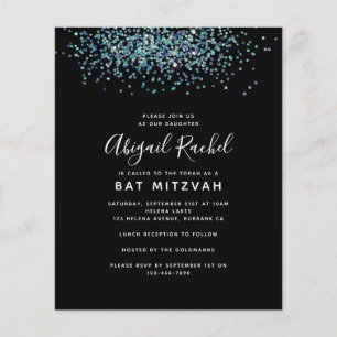 Invitation du Bat mitzvah du budget de la Parties 