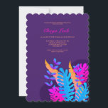 Invitation du Bat mitzvah Neon Foliage<br><div class="desc">Une étonnante invitation botanique au feuillage néon contre un arrière - plan violet.vecteur Arrière - plan créé par s.salvador - www.freepik.com). () La carte est facile à customiser avec votre libellé, police, couleur de police, options de forme de papier et le choix de six types de papier.() Pas exactement ce...</div>