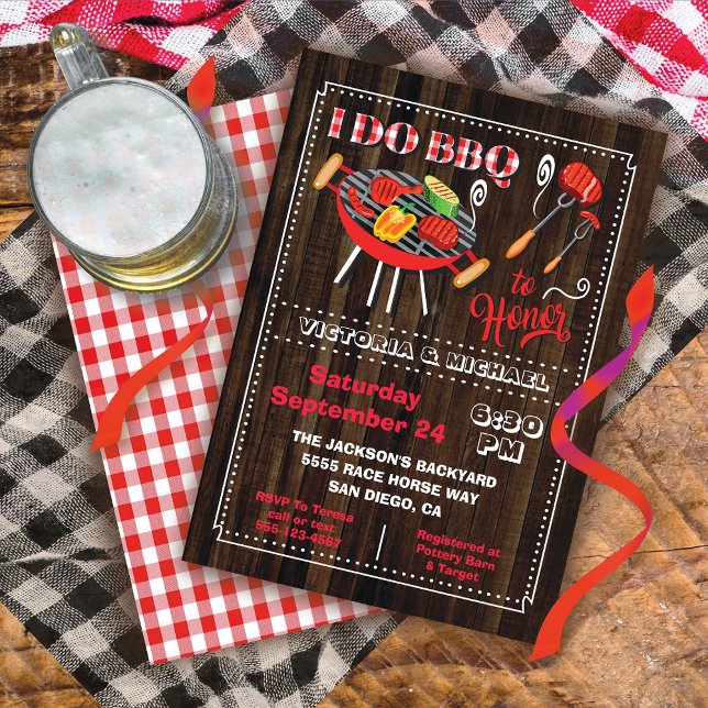 Invitation du BBQ Engagement Party (Créateur téléchargé)