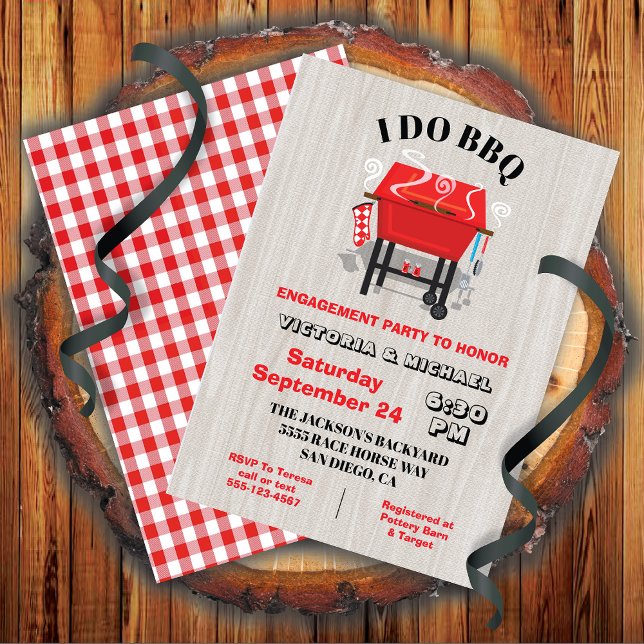 Invitation du BBQ Engagement Party (Créateur téléchargé)