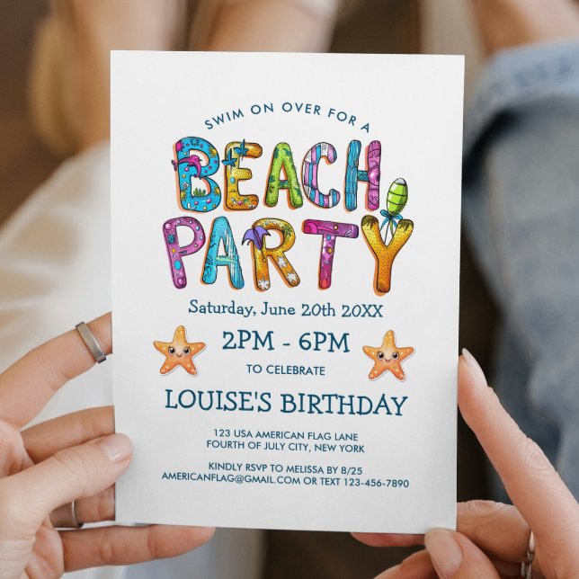 Invitation du Beach Party (Créateur téléchargé)