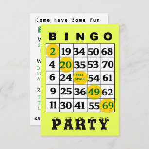 Invitation du BINGO Party