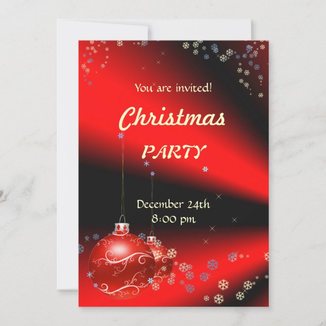 Invitation du Black Christmas Party (Devant)