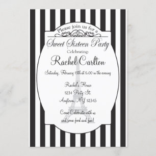 Invitation du Black Paris Theme Sweet sixteen Part