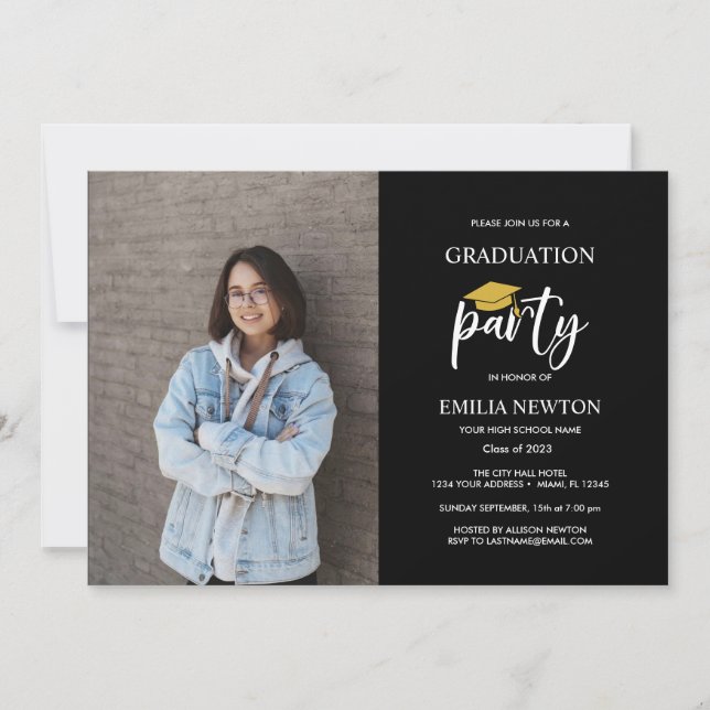 Invitation du Black Photo Graduation Party 2023 (Devant)