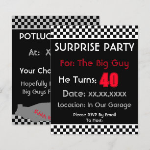 Invitation du Black White Check Party
