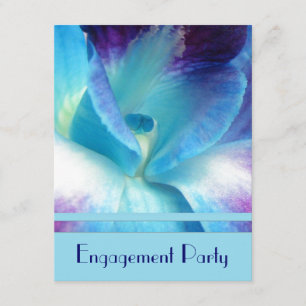 Invitation du Blue Orchid Engagement Party