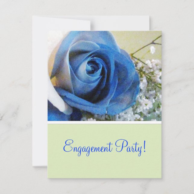 Invitation du Blue Rose Engagement Party (Devant)