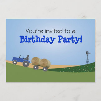 Invitation du Blue Tractor Party