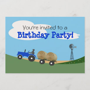 Invitation du Blue Tractor Party