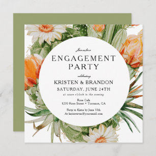 Invitation du Boho Cactus Desert Engagement Party