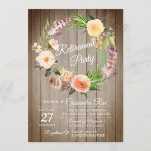 Invitation du Boho Chic Retirement Party
