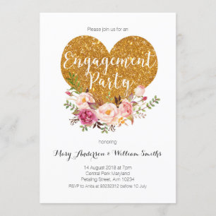 Invitation du Boho Floral Engagement Party