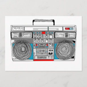 invitation du boombox 80s