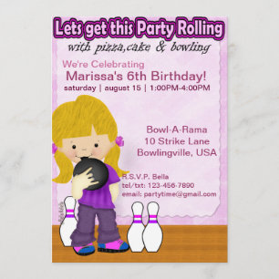 Invitation du Bowling Girl Party