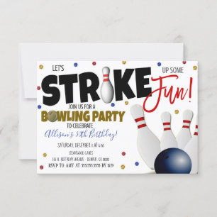 Invitation du Bowling Party