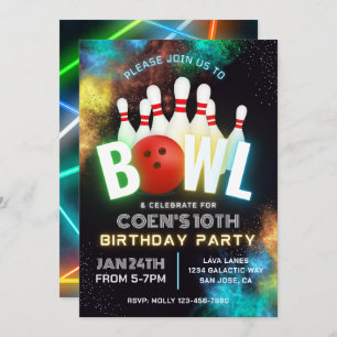 Invitation du Bowling Party   Invitations de quill