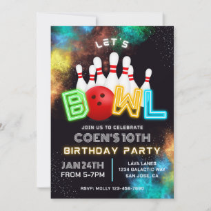 Invitation du Bowling Party   Invitations de quill