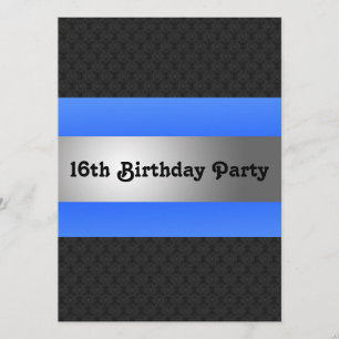 Invitation du Boy's 16th Birthday Party