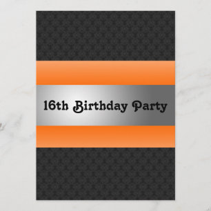 Invitation du Boy's 16th Birthday Party